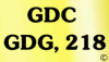GDC, GDG, 218
