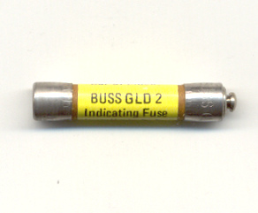 GLD-2 Bussmann Pin Indicating Fuse 2Amp, 1 each, NOS