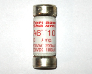 A6T10 Ferraz Shawmut Class T 10Amp Fuse