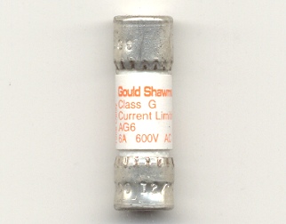 AG6 Gould-Ferraz Shawmut 6Amp Class G Fuse