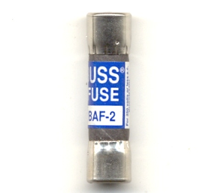 BAF-2 Fast Acting Bussmann Fuse 2Amp