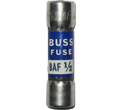 BAF-1/2 Fast Acting Bussmann Fuse 1/2Amp NOS