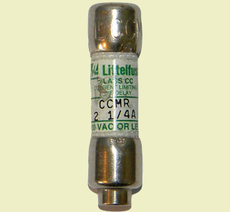 CCMR-2-1/4 Slo-Blo Littelfuse Class CC, 2-1/4Amp USED