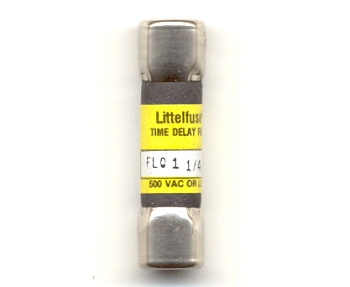 FLQ-1-1/4 Littelfuse Slo-Blo Fuse 1-1/4Amp 500Vac NOS