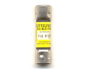 FLQ-2-1/4 Littelfuse Slo-Blo Fuse 2-1/4Amp 500Vac NOS