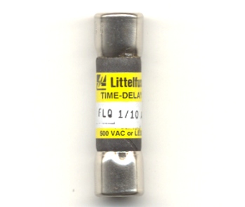 FLQ-1/10 Littelfuse Slo-Blo Fuse 1/10Amp 500Vac