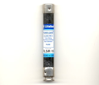 FLSR-15 Time-Delay Littelfuse Powr-Gard Fuse 15Amp