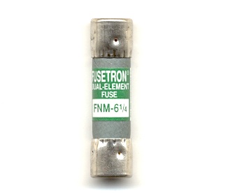 FNM-6-1/4 Fusetron 6-1/4Amp Bussmann Fuse