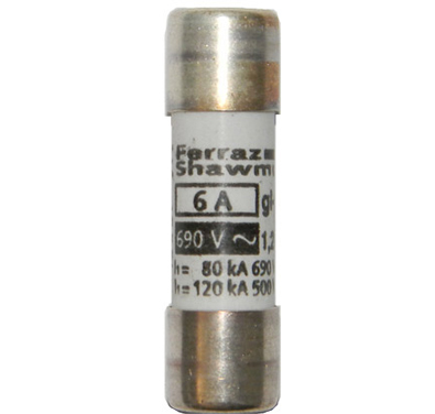 FR14GG69V6I or G212066J Ferraz Shawmut Ferrule Fuse 6Amp