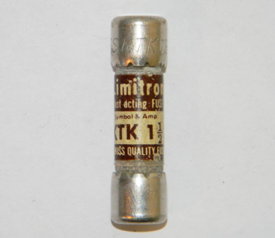 KTK-1-1/2 Limitron Fast-Acting Bussmann Fuse 1-1/2Amp USED