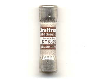 KTK-25 Limitron Fast-Acting Bussmann Fuse 25Amp