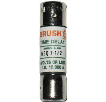 MEQ1-1/2 Brush Time-Delay Fuse 1-1/2Amp 500Vac NOS