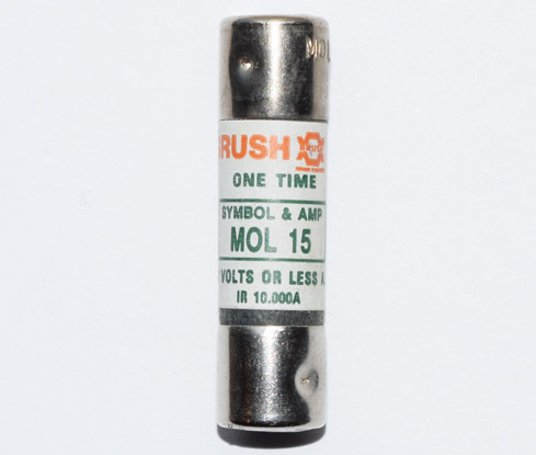 MOL-15 One-Time Brush Fuse 15Amp NOS