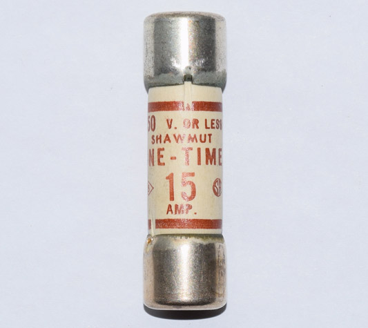 OT15 One-Time Shawmut Fuse 15Amp NOS