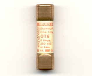 OT6 One-Time Gould Shawmut Fuse 6Amp NOS