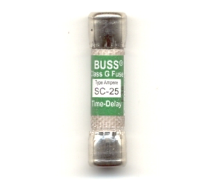 SC-25 Time-Delay Class G 25Amp Bussmann Fuse